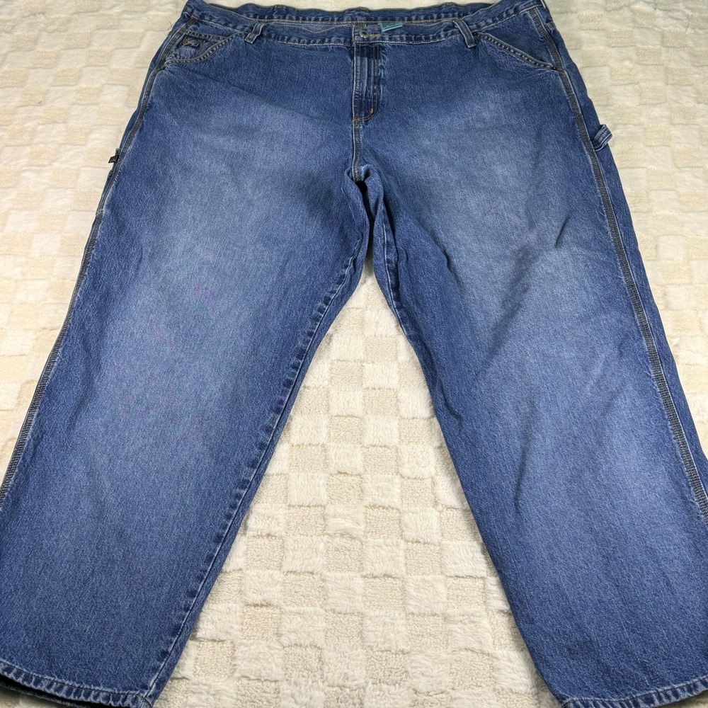 Cinch Carpenter Jeans Mens 46x32 Blue Denim Hammer Loop Workwear MB90434002